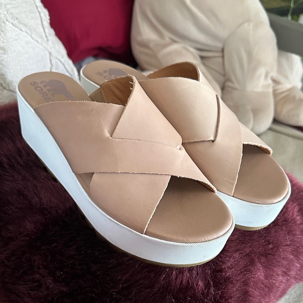 Sorel Women's Cream Wedge Sandals